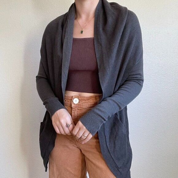Lululemon Athletica Womens Olive Green Open Face Lightweight Cardigan Sz S - Picture 1 of 6